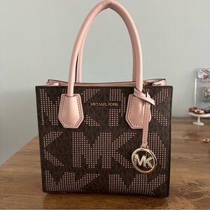 Michael Kors Brown and Pink Women's Satchel